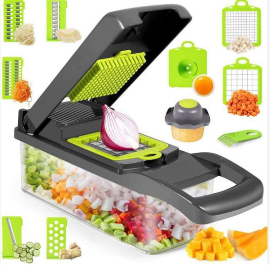 12-in-1 Ultimate Veggie Chopper & Slicer - Fast, Fresh, and Effortless Prep - Leavsley