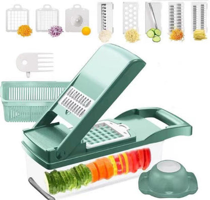 12-in-1 Ultimate Veggie Chopper & Slicer - Fast, Fresh, and Effortless Prep - Leavsley