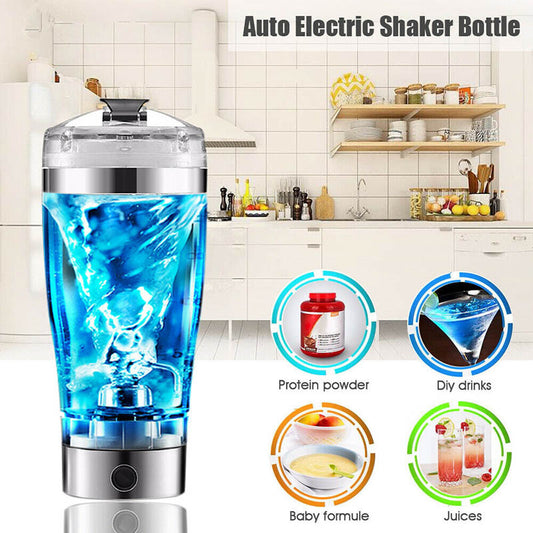 USB Rechargeable Electric Shaker Bottle – Effortless Mixing for Shakes, Coffee, and More! - Leavsley