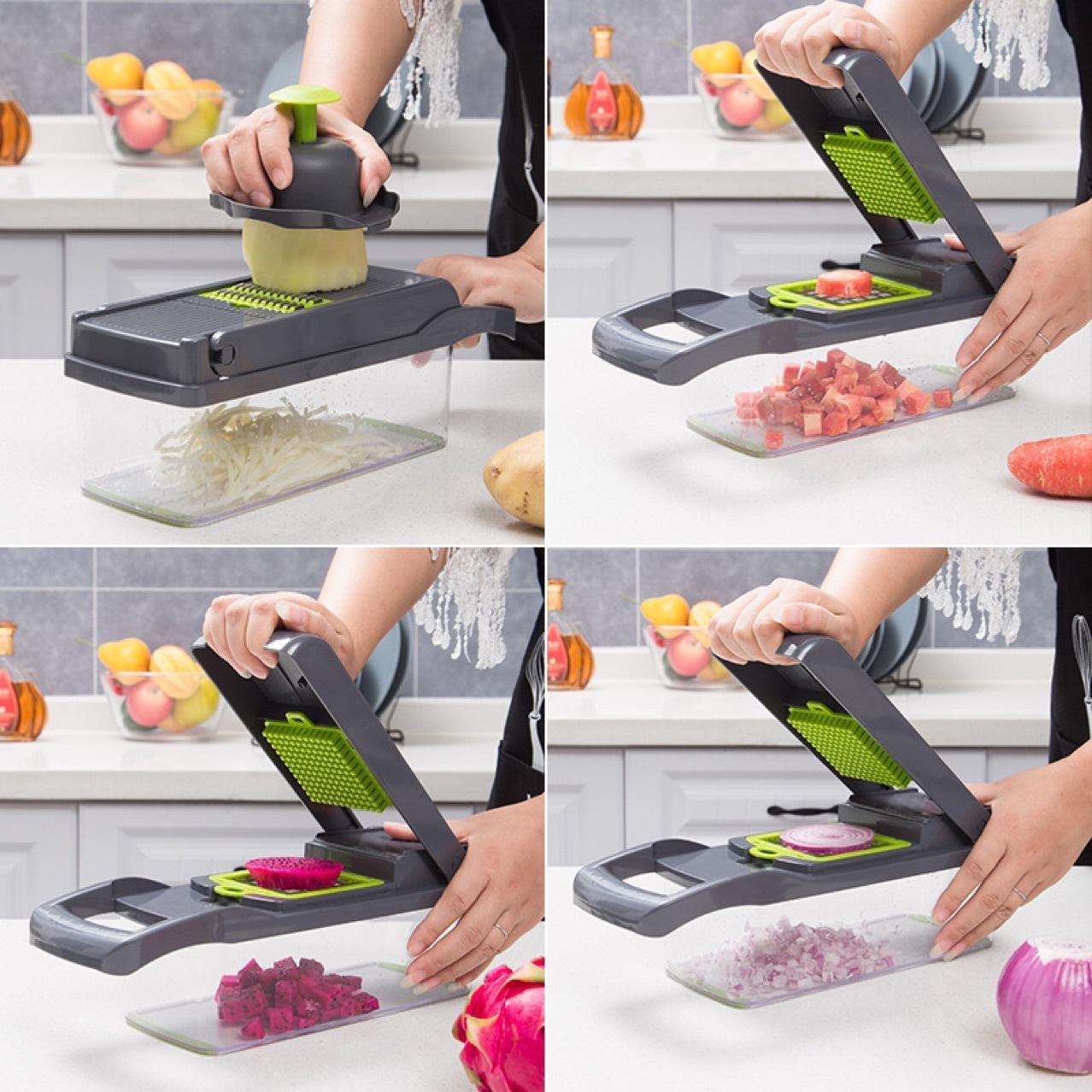 12-in-1 Ultimate Veggie Chopper & Slicer - Fast, Fresh, and Effortless Prep - Leavsley